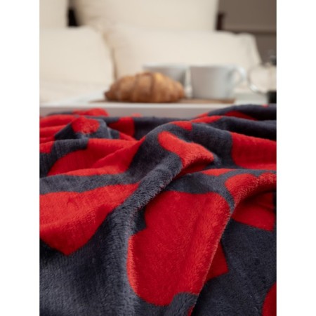 Texrepublic blanket, size 140x200 cm, red color-8