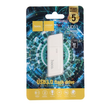 Flashka Hoco UD11 Wisdom, 32 GB, USB3.0, Thu up to 100 MB/s, PLA up to 30 MB/s, white-2