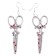 Carnival earrings "scissors", color mix
