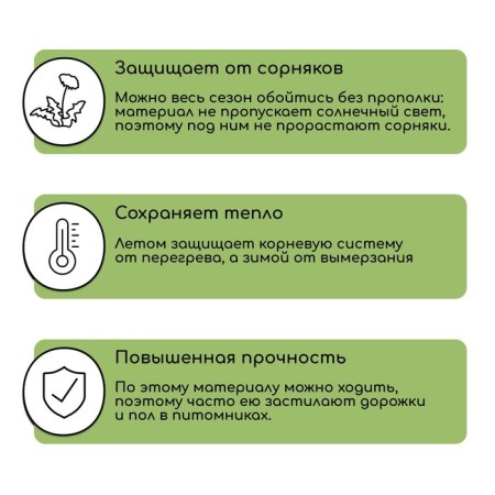 Агроткань застилочная, с разметкой, 10 × 3,2 м, плотность 100 г/м², полипропилен, Greengo, Эконом 50%-5