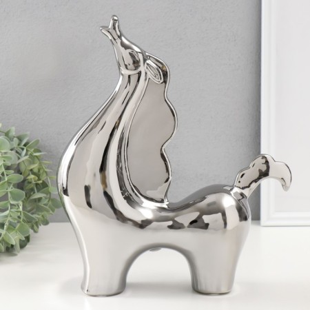 Souvenir Ceramics "Proud Horse" silver 7.5x26x31 cm