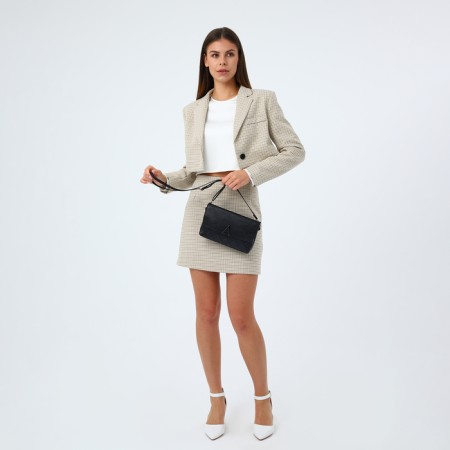 Bag-clate on magnet, long belt, black color-1