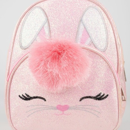 Baby backpack for girls with sparkles "Bunny"-3