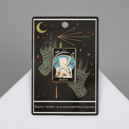 Halloween! Tarot icon death, color in gold-1