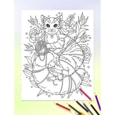 Coloring "Posters for the interior. Kittens and puppies "-2