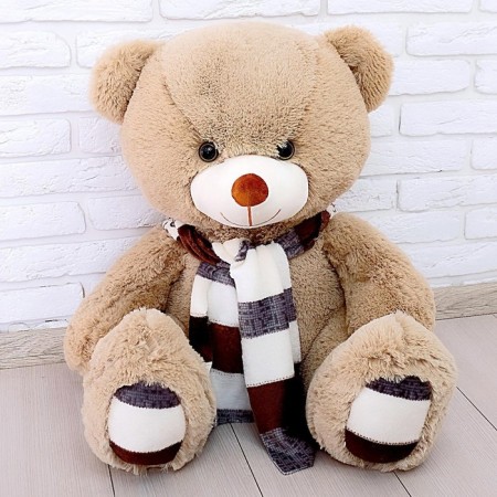 Soft toy "Bear Martin", coffee color, 90 cm-3