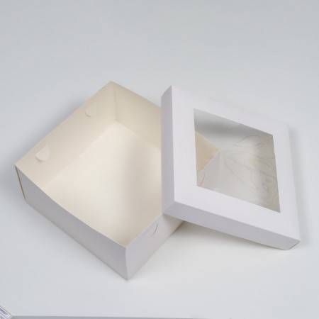 The box is folding, the lid is, with the window, white, 25 x 25 x 12 cm-2
