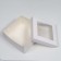 The box is folding, the lid is, with the window, white, 25 x 25 x 12 cm