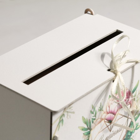 Wedding set "Piones", White, 5pcs, MDF-4