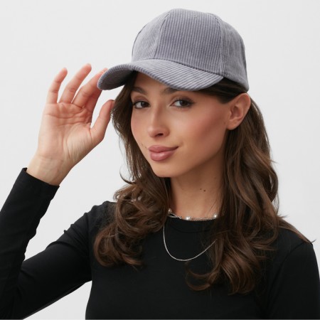 Women's baseball cap, gray, size 56-58