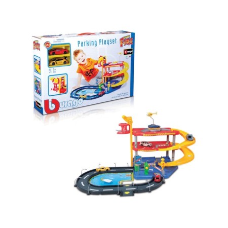 Set of game BBURAGO "Parking", a vehicle, with mobile elements, with two Street Fire machines, 1:43