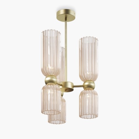 Suspension lamp Maytoni Mod302PL-06CG, E14, 6x40 W, 340x340x770 mm, gold-1