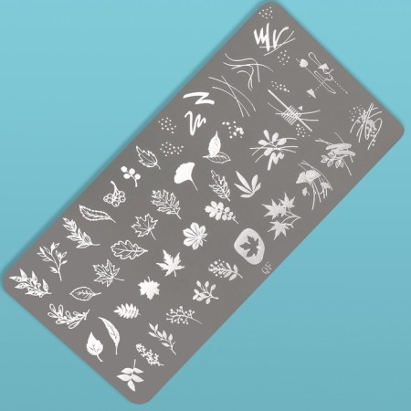 Stamping disk Metal "leaves", 12 × 6 cm-2