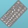 Stamping disk Metal "leaves", 12 × 6 cm