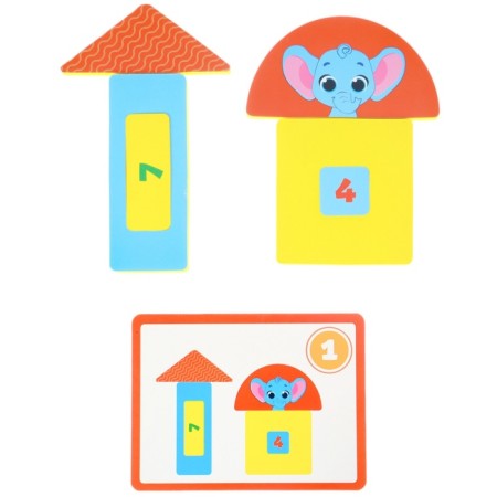 Children's developing game "Little Builder", EVA + cards, Kroshka Me-10