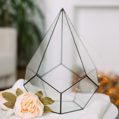 Florarium "Pyramid" Big (black seams)-1