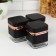 A set of glass cans for bulk products "Classic", 500 ml, 9.5 × 11.8 cm, 3 pcs, black color
