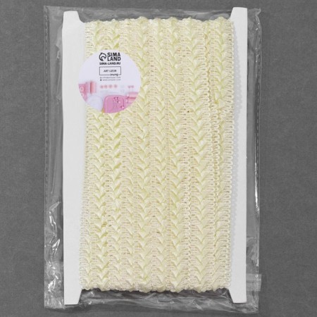Decorative braid “Samos”, 18 mm, 9.1 ± 0.5 m, beige color-2