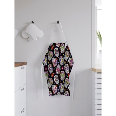 Apron kitchen with a photo print "Choice of sugar skulls", adjustable, size OS-1