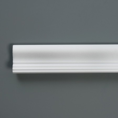 Ceiling skirting board 06013E, white 54x27x2000 mm-1