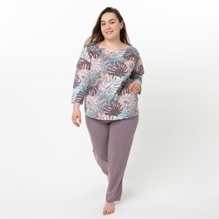 Costume (longshit, trousers) female "oasis" color is light brown, size 46-1