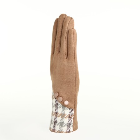 Gloves are female, dimensionless, without insulation, beige color-1