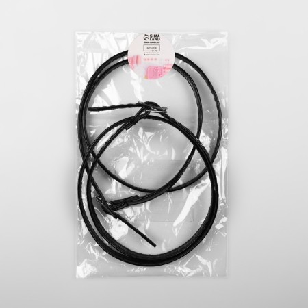 Shoe strap, artificial leather, 58 cm, 8 mm, 2 pcs, black color-6