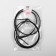 Shoe strap, artificial leather, 58 cm, 8 mm, 2 pcs, black color