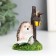 Polystone souvenir "Hedgehog under the flashlight - reading" 7.4x5.6x4.6 cm