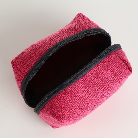 Cosmetic bag Dor units, 13*6*9, lightning department, lining, raspberry-3