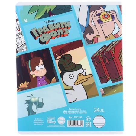 Notebook in a line of 24 sheets, 5 types of mix, cover coated cardboard, gravity farz-5