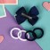 Hair set "Baby" (4 elastic bands, 1 clamp) blue-white