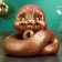 Figure "Snake Taulus" Bordeau-gold, 6x6cm