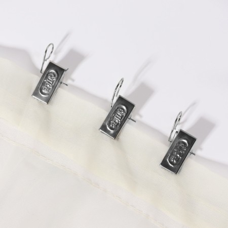 Close for curtains, 32 × 11 mm, silver color-1