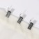 Close for curtains, 32 × 11 mm, silver color