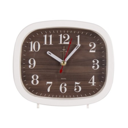 Clock - desktop an alarm clock, dial 10.5 x 8.5 cm, 12.5 x 10.5 cm, aa