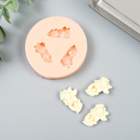 Silicone Mold "Three flowers" 2.2x1.5 cm