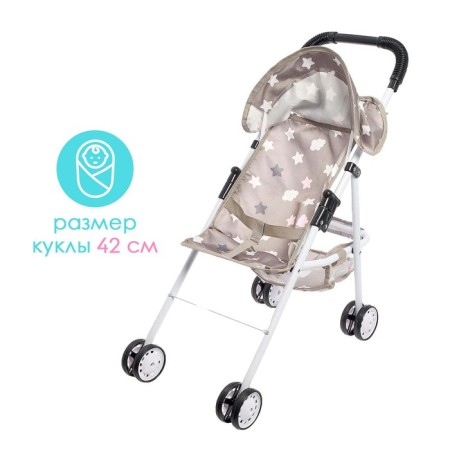 Summer stroller for dolls, metal frame-4