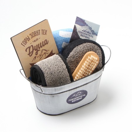 Gift set "Mountains call" a towel and ACSS (5 items)-1
