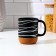 Ceramic mug with a cork bottom "Geometry", 400 ml, black color