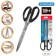 Scissors Erichkrause Top Model, 21 cm, blister, increased thickness of blades, black