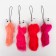 Fluffy on the pendant "Colored mouse with white muzzle" mix 12x3.5x3.5 cm