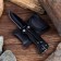 Bow Know "Master K", blade 7.3cm, black, hilt of scales with stripes of 8.5cm,