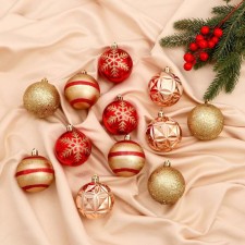 Set of balls plastic D-6 cm, 12 pcs 