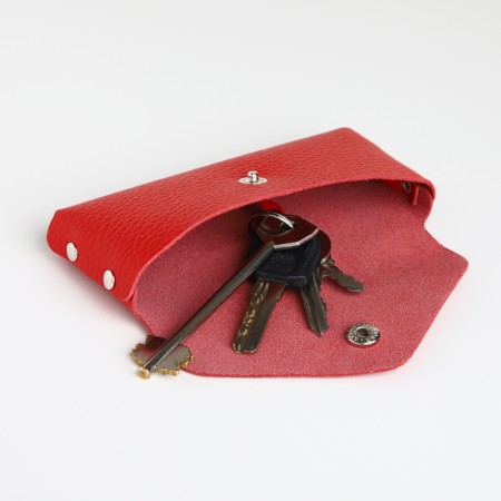Pocket Key on the button, Textura, length 15 cm, ring, red color-5