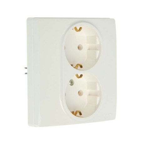 LEGRAND ETIKA 672223, 16 A, double, hidden, with salary, white