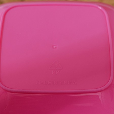 Container Plastic food "simplicity", 14 × 14 × 9 cm, cover, spoon, color mix-3