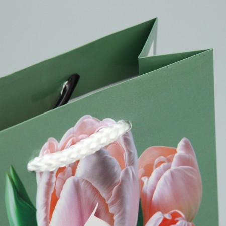 Gift package laminated, packaging, “tulips”, S 12 x 15 x 5.5 cm-5
