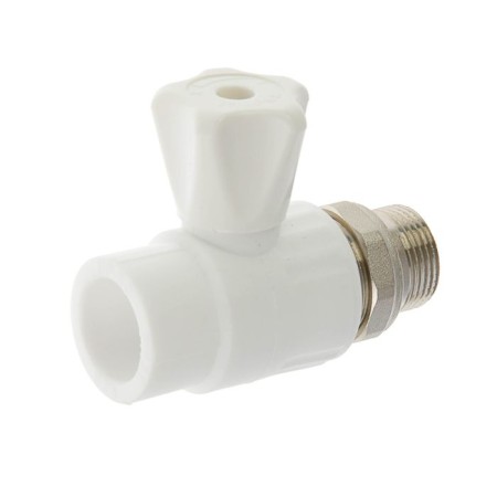 Ball crane for Valfex radiator, polypropylene, straight, 25 x 3/4 "