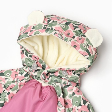 Demicine-zone overalls for a girl, milk/flowers, height 62-68 cm-2